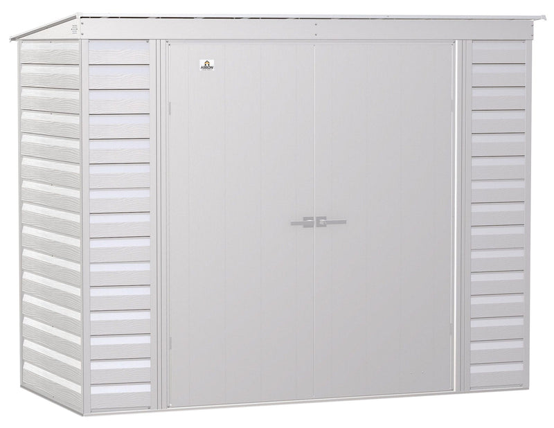 Select Galvanized Steel Storage Shed, Flute Grey, 8-ft x 4-ft L4939