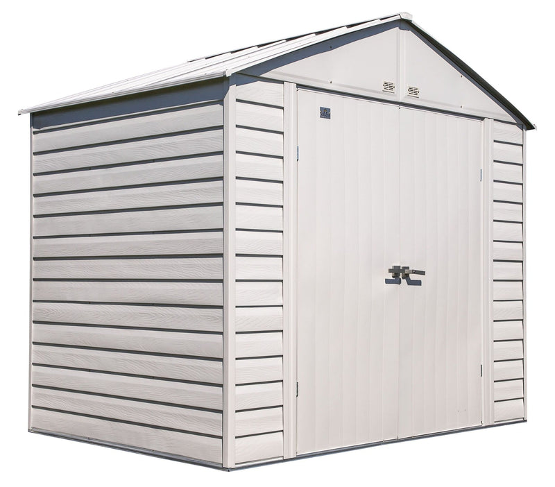 Select Galvanized Steel Storage Shed, Flute Grey, 8-ft x 6-ft Q8500