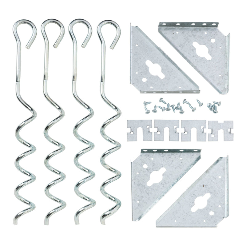 Steel Earth Anchor Kit with 15-in Corkscrews Q0813