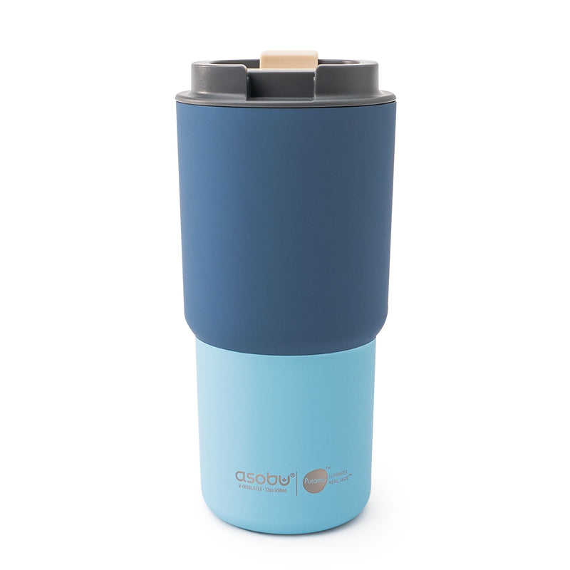 Pick-me-up Ceramic Travel Mug, 22-oz, Pastel Blue U5729