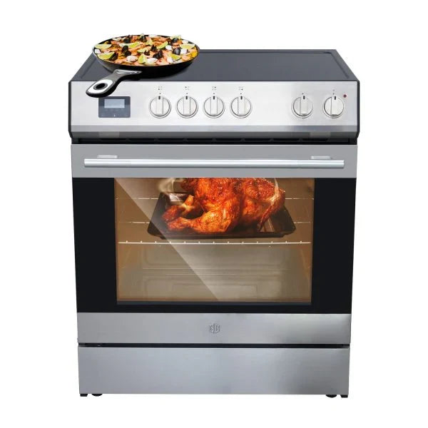 Front Control Electric Range Oven with 5 Cooktop Elements with 6 Cooking Power Options, Freestanding Oven, 5.0 cu. ft. Capacity Stainless Steel U2459