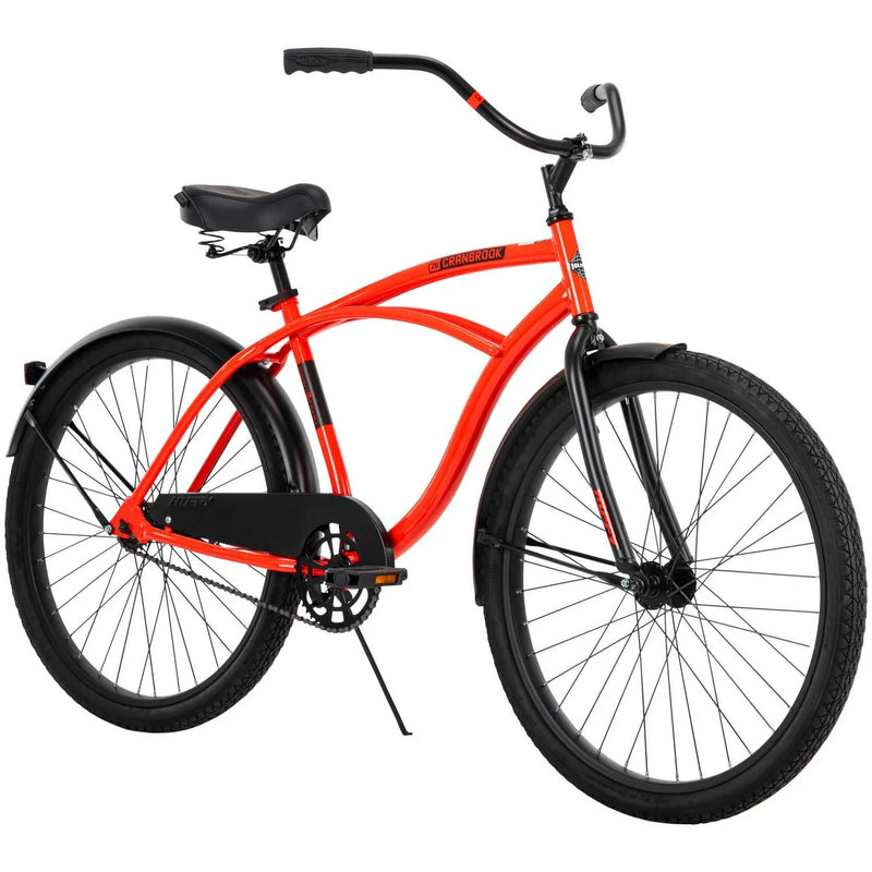 Huffy 26 In. Cranbrook Mens Classic Beach Cruiser Comfort Bike, Red K7615
