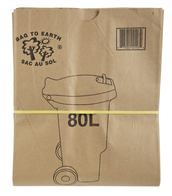 2-Ply Compostable and Biodegradable Paper Bin Liner, 10-pk, 80-L O0518