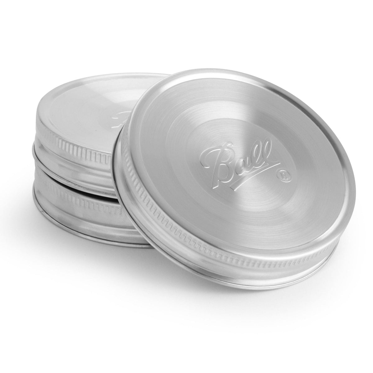 Wide Mouth Stainless Steel Lids, Rust-Resistant, 3-pk