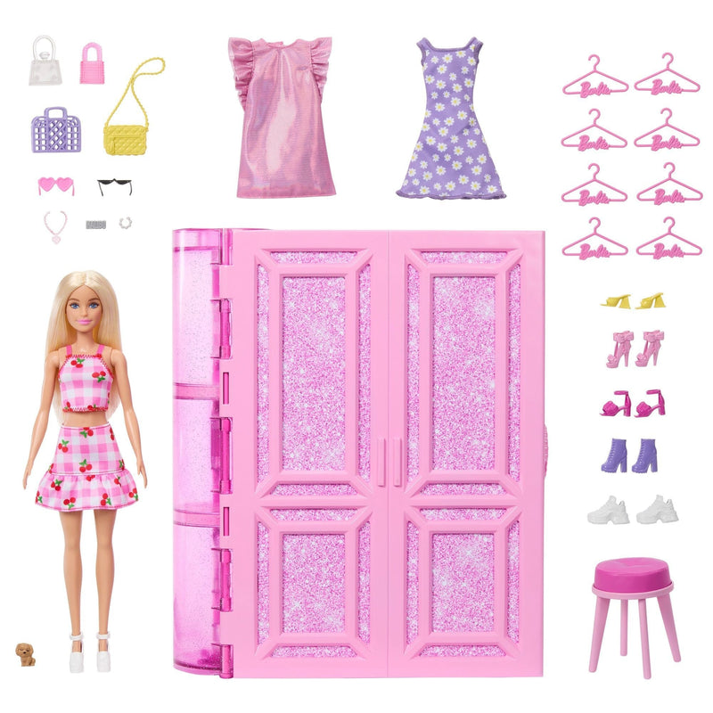 Dream Closet Toy Playset with Series 3.0 Fashion Doll and 25+ Accessories D6447