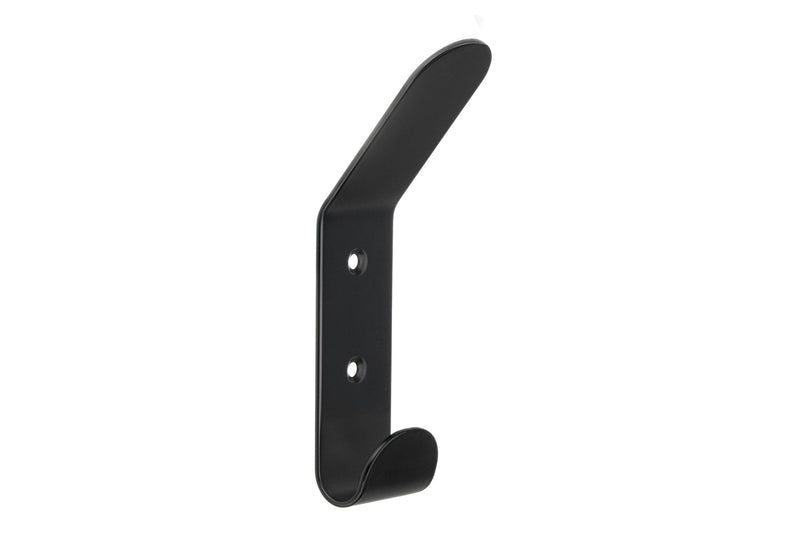 Bent Metal Double Hook, Matte Black D6385