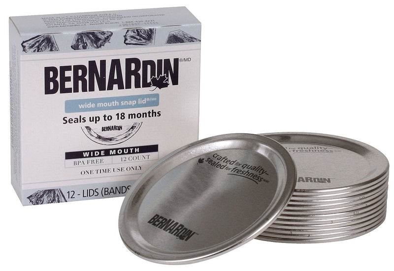 Wide Mouth Replacement Snap Lids for Mason Jars, 12-pk P9539