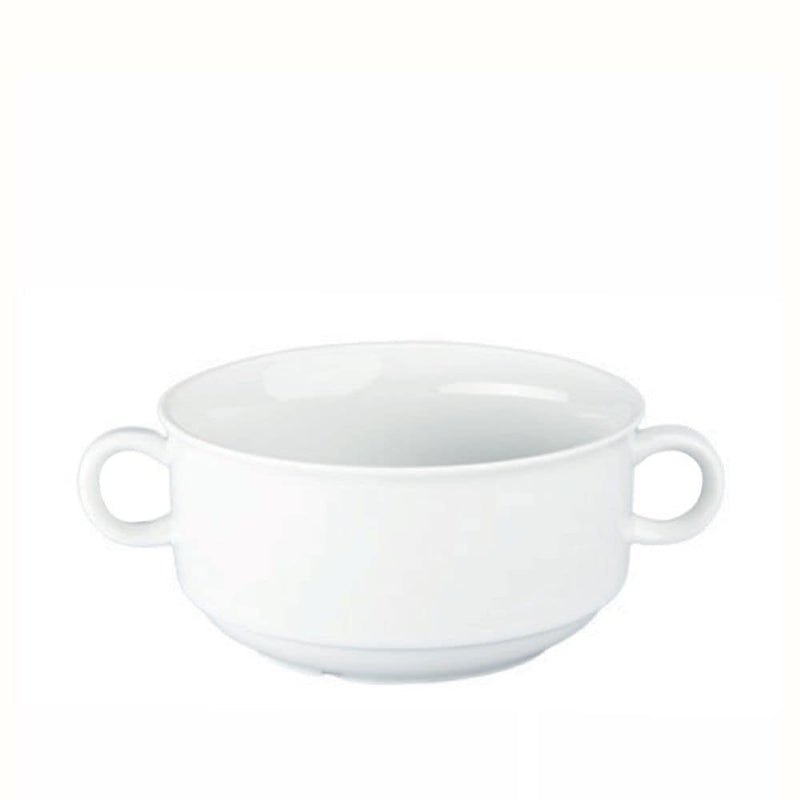 Porcelain Creme Soup Bowl with Handle, White, 355-mL X8648