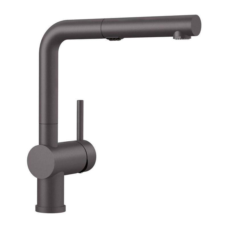 Linus Low Arc Pull-Out Dual-Spray Kitchen Faucet, Cinder R2981