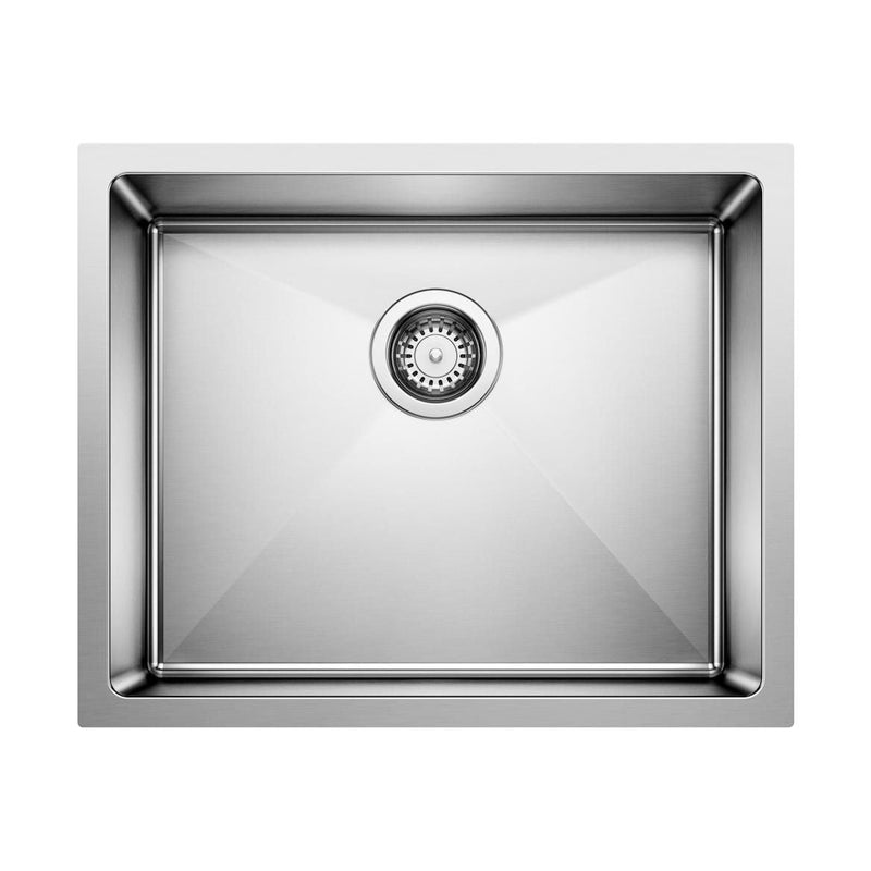 Quatrus R15 22-in Single Bowl Undermount Stainless Steel Kitchen Sink M4413