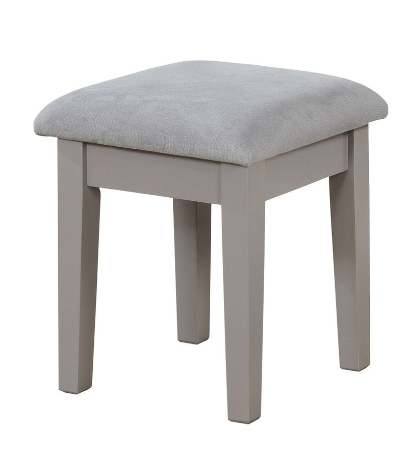 Cece 1-Drawer Grey Dressing Table Makeup Vanity Set with Stool and Mirror E4122