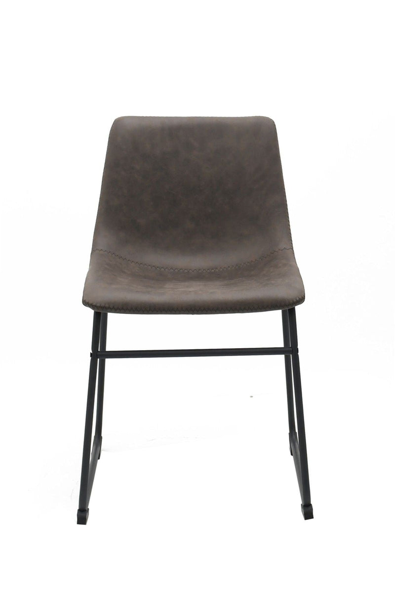 Rael Vintage Brown Fabric Upholstered Dining Chair, 2-pc G6294