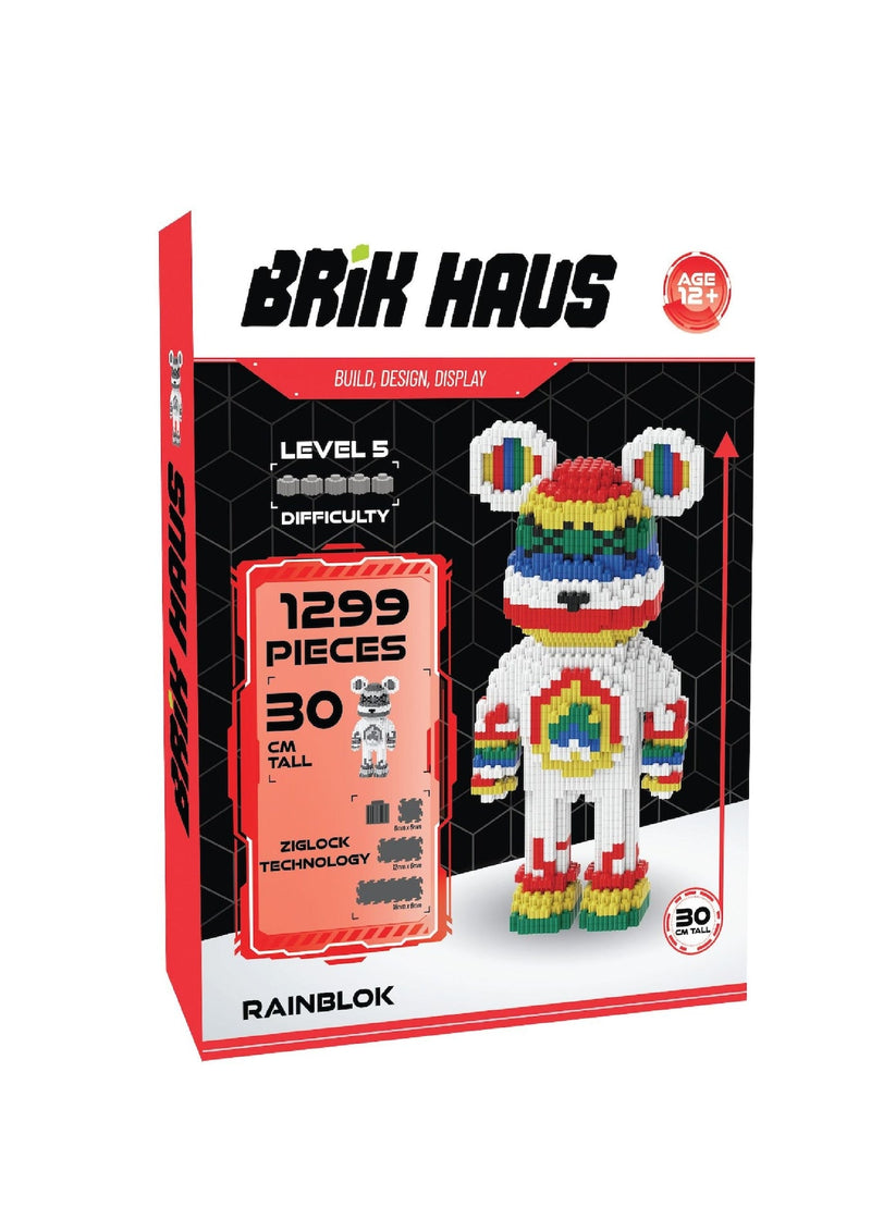 Brik Haus Rainbow Bear Construction Set, Small K4814