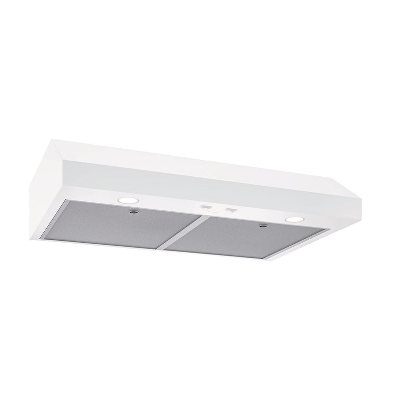Glacier1 350CFM Under Cabinet Kitchen Exhaust Fan Range Hood, White, 30-in R1343