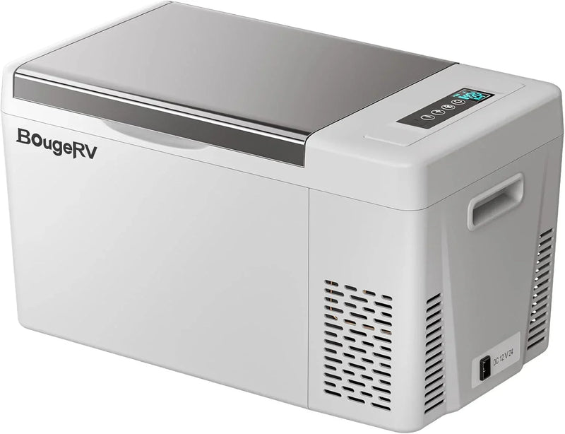 BougeRV 12 Volt Refrigerator 12V Car Fridge 23 Quart Portable Freezer Compressor Cooler 12/24V DC 110~240 Volt AC for Truck Van RV Camper SUV Travel Camping Road Trips Tailgating -7℉~50℉ U3324