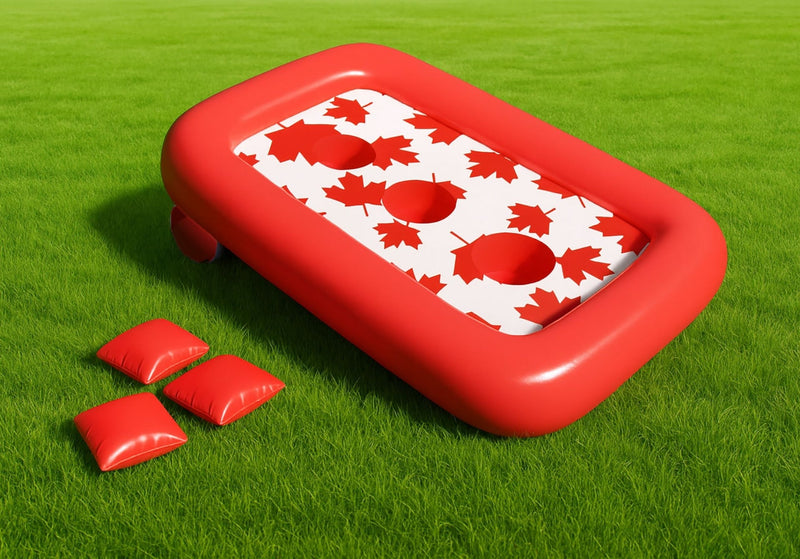 Canada Day Inflatable Cornhole Game Set, Red/White C0935