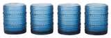 Blue Hobnail Glasses, Durable Glass Build, 4-pk