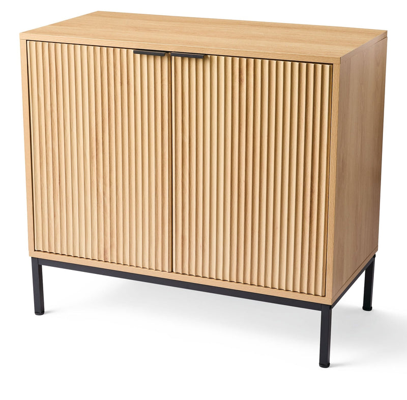 Byward Scallop Accent Cabinet Oak J5276