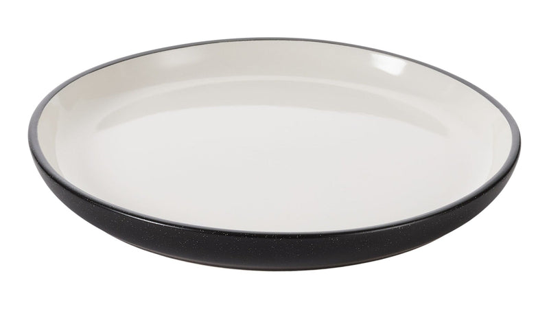 Catalone Side Kitchen/Dinner Plate, 1-pc, Black/White J1110