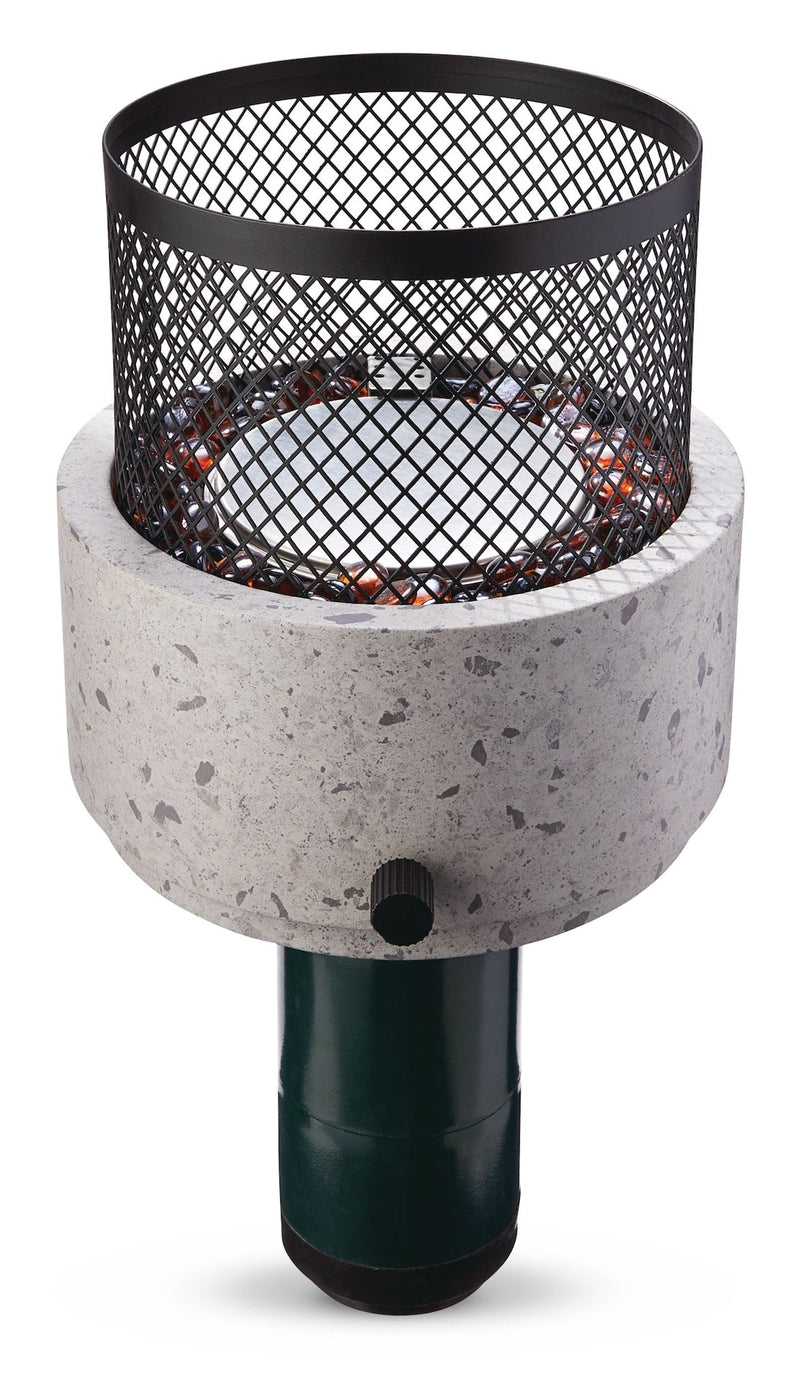 Cinder Round Outdoor Tabletop Gas Fire Pit, 11,000 BTU L8844