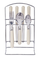 Cutlery Rack with Forks, Knives, Spoons, Teaspoons, Stand
