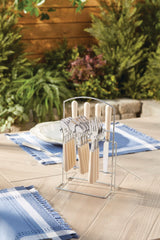 Cutlery Rack with Forks, Knives, Spoons, Teaspoons, Stand
