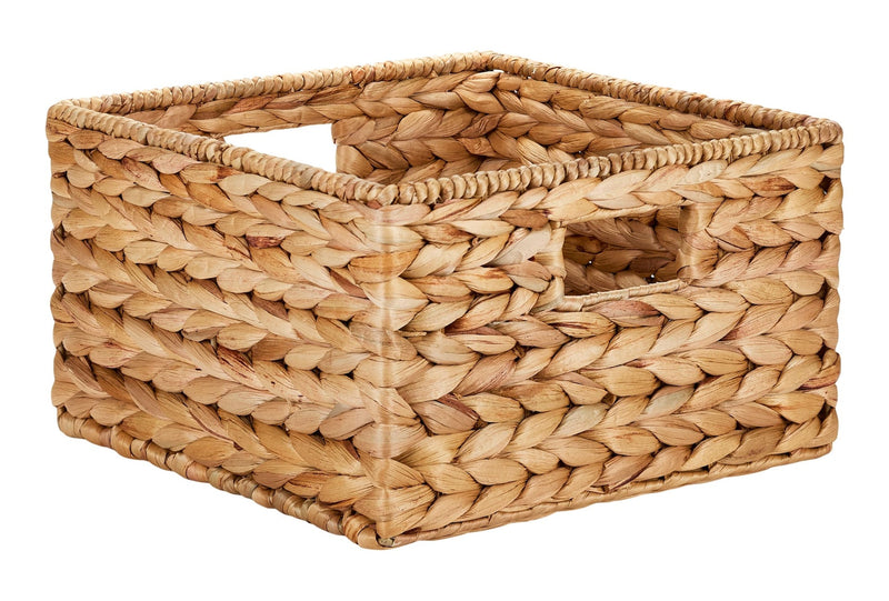 Hazel Square Woven Water Hyacinth Storage Basket K9424