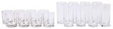 Heavy Base Glassware Tumbler Set, Clear, 11 oz & 15 oz, 16-pc