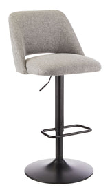 Inaya Adjustable Height Gas Lift Swivel Bar Stool, Grey