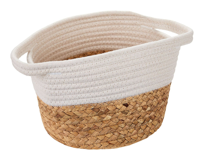 Molly Woven Cotton Rope Two-Toned Storage Basket R7967