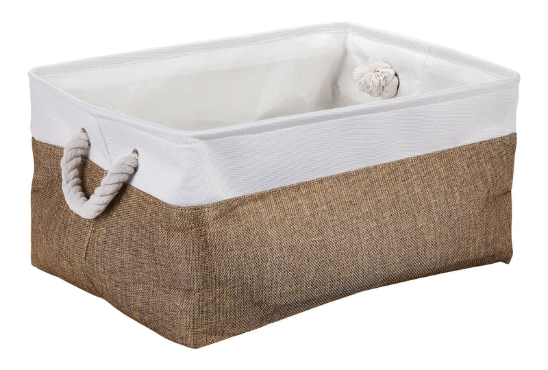 Olivia Two-Toned Fabric Square Storage Basket R2172