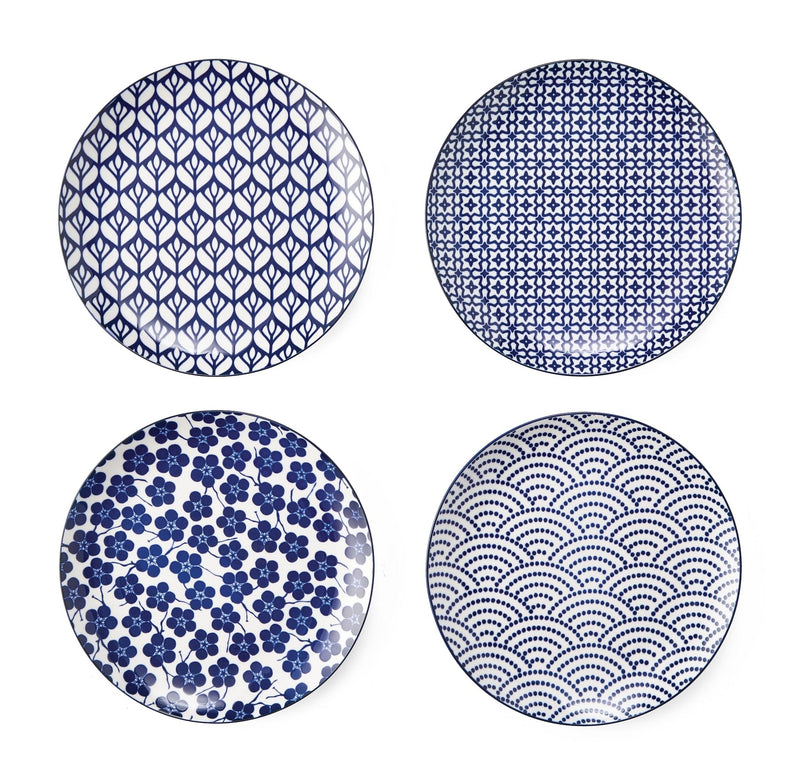 Patterned Porcelain Side Plates Serveware Set, 4-pk P5425