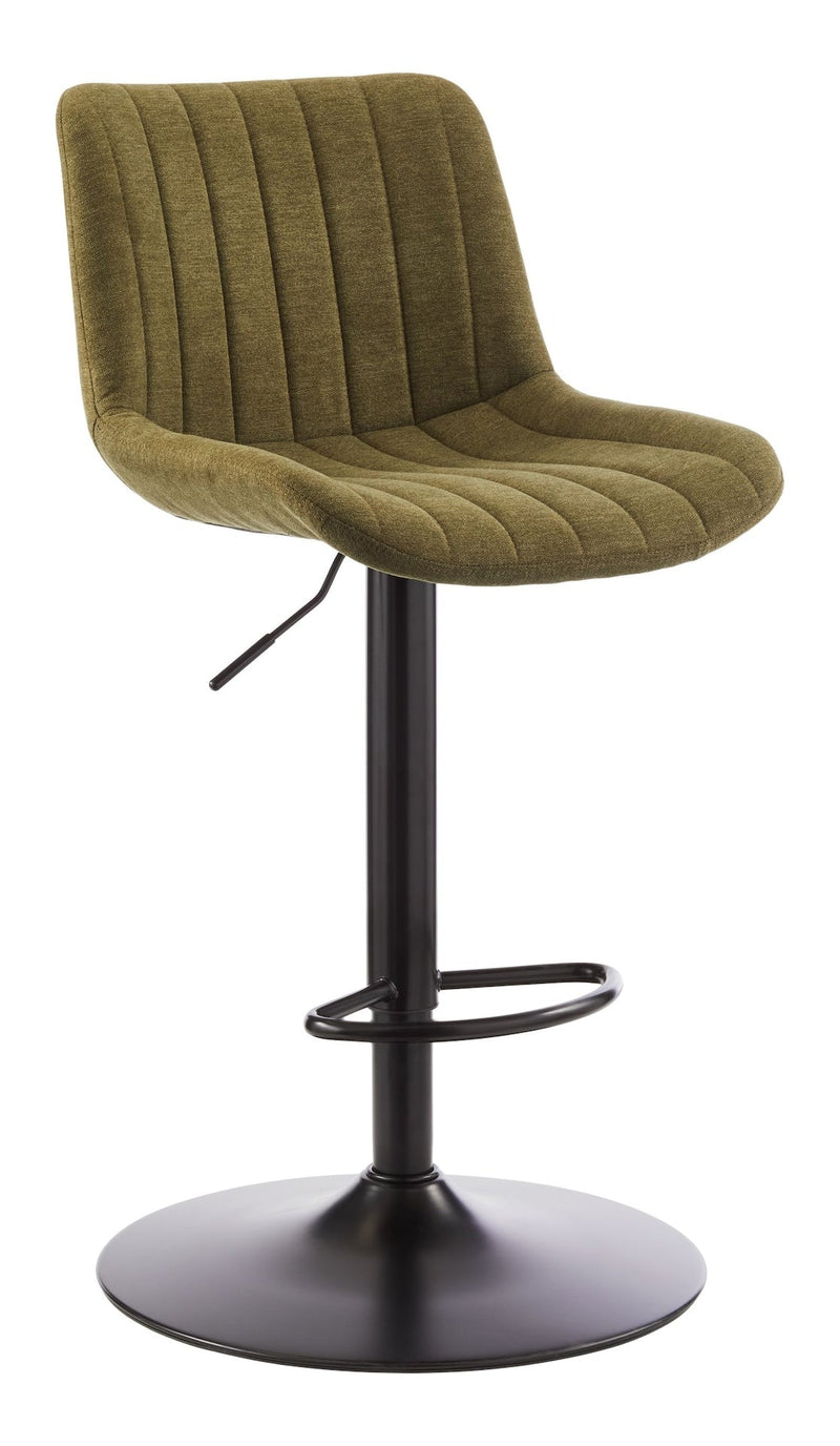 Rory Adjustable Height Gas-Lift Swivel Bar Stool, Green I7482