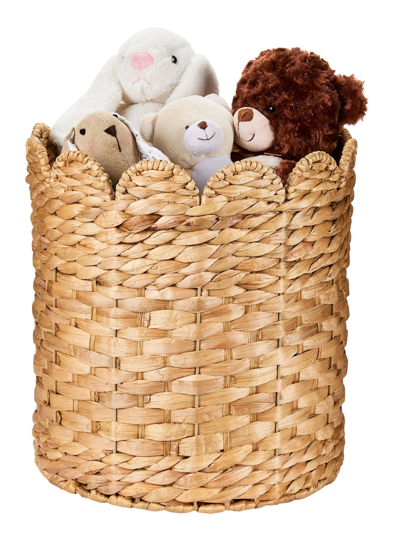 Sadie Woven Tall Water Hyacinth Storage Basket F9533
