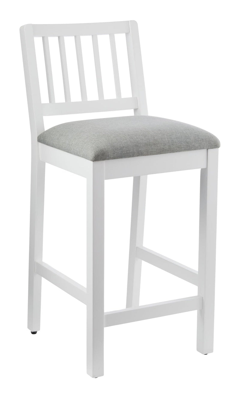 Theo Wooden Counter Stool with Footrest, White E7176