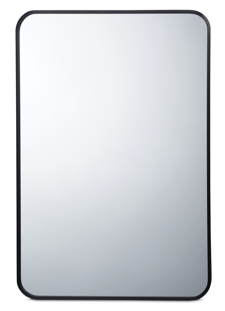 Truro Metal Rectangular Wall Mirror, Black, 20 x 30-in T9981