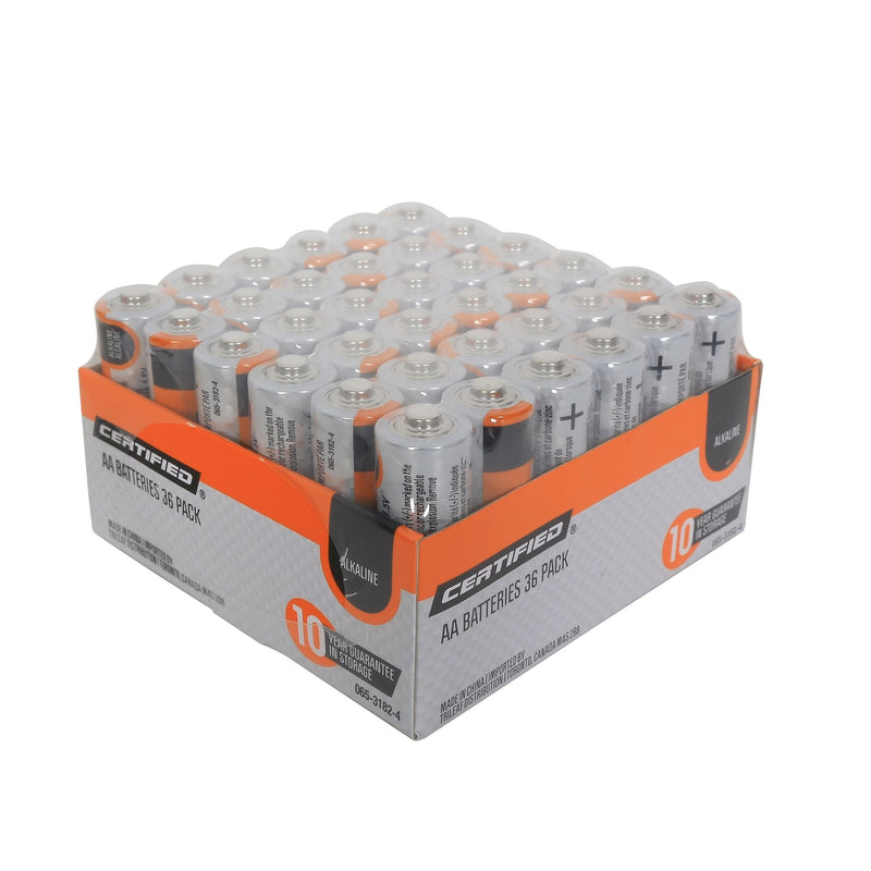 AA Alkaline Battery Set, All Purpose, Long Shelf Life, 36-pk V3833