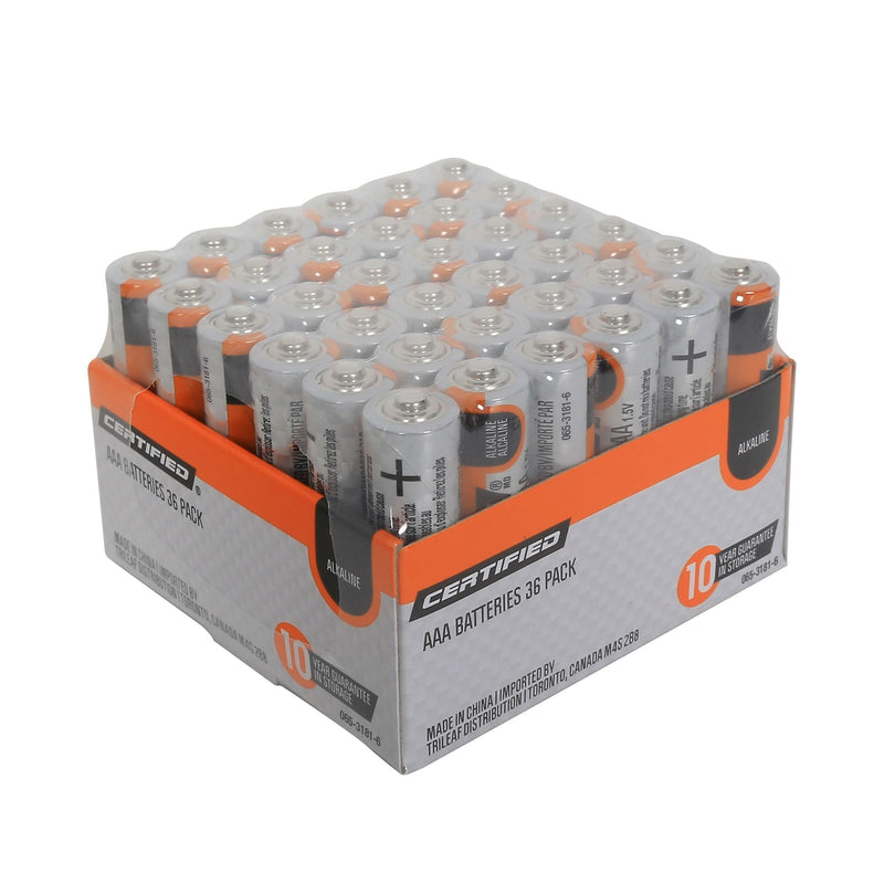 AAA Alkaline Battery Set, All Purpose, Long Shelf Life, 36-pk S0661