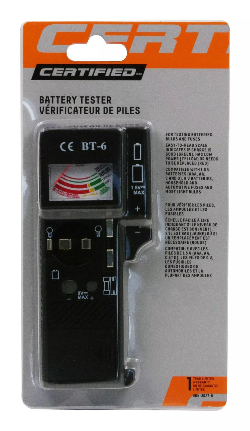 Universal Battery Tester / Checker, AAA, AA, C, D, 9V N3230