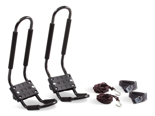 Universal J-Rack Rooftop Mount Kayak Carrier, 2 Kayak Storage Capacity, Black C5023