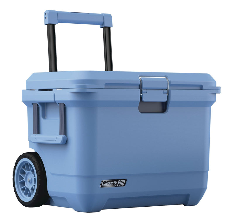 Pro Wheeled Hard Cooler, Blue, 55 QT F4383