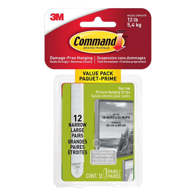 12-lb Narrow Picture Hanging Strips Value Pack G7121