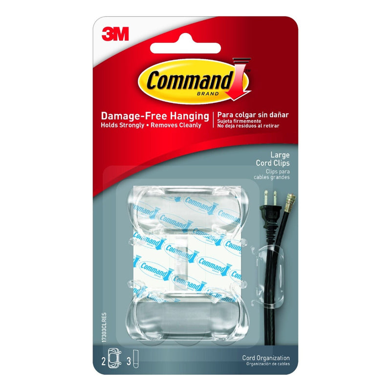 Clear Cord Clips, Clear Z2438