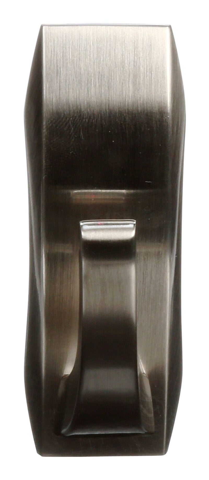 Medium Metal Décor Hook with Adhesive Strips, Brushed Nickel, 3-lbs, 1 Strip per Pack J6332