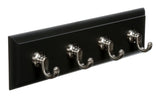 Slate 4-Hook Key Rail Organizer with Adhesive Strips, 2-lbs