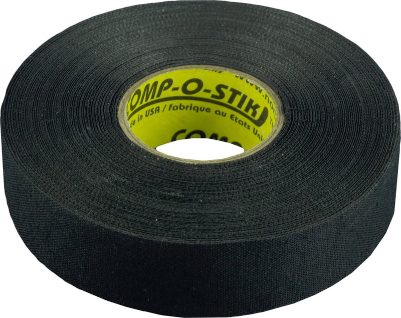 Cloth Hockey Stick Tape, Black, 24-mm x 15-m, 4-pk B0477