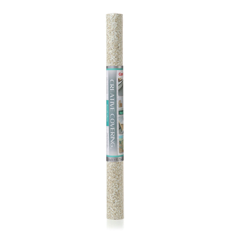 Con-Tact Creative Covering Removable Adhesive Shelf/Drawer Liner, Beige Granite, 18-in x 9-ft Z0727