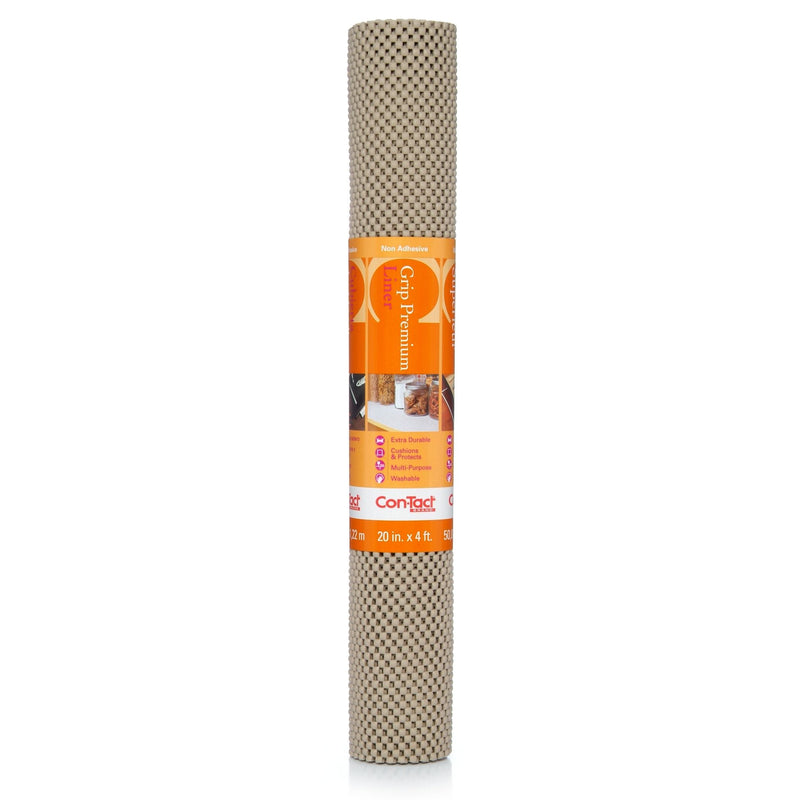 Con-Tact Grip Premium Non-Adhesive Cushioned Shelf/Drawer Liner, Taupe, 20-in x 4-ft R8555