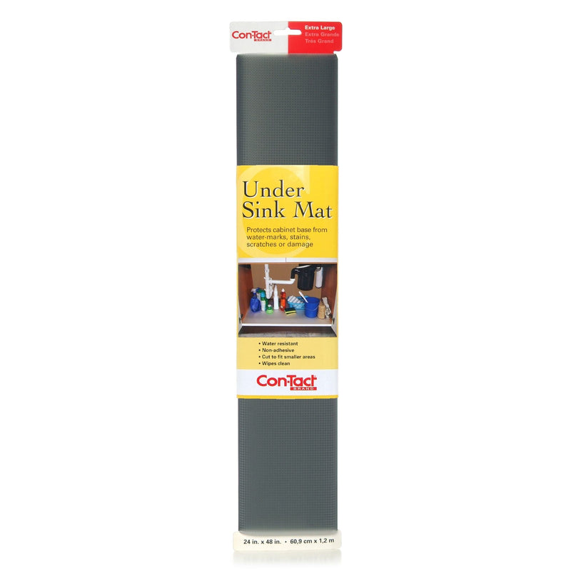 Con-Tact Under Sink Mat Non-Adhesive Non-Slip Liner, Graphite, 24 x 48-in D7123