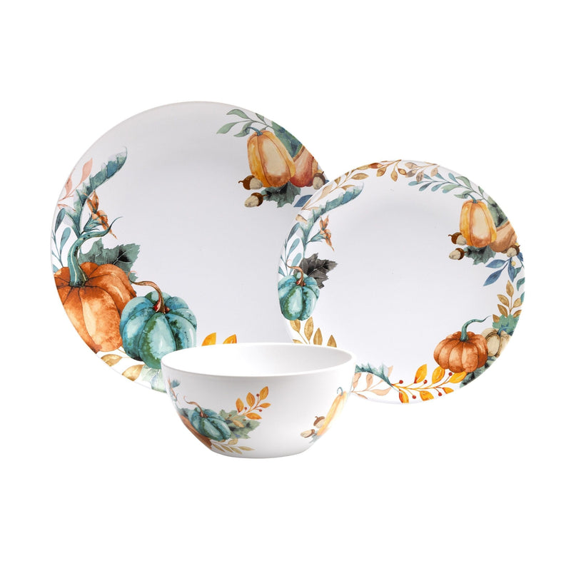 Lightweight Stoneware Harvest Dinnerware Set, Serves 4, 12-pc F2012